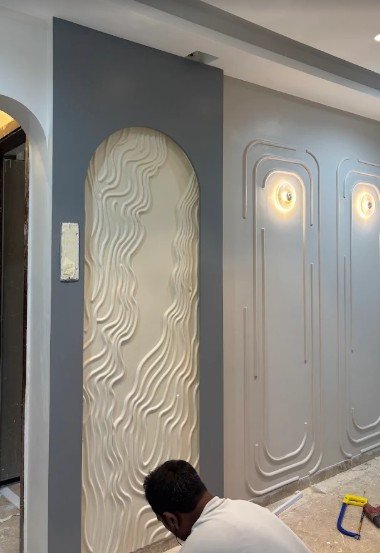 Detailing the Passage Wall — Nakshatra Interior Design Studio